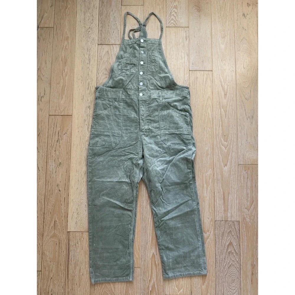 PILCRO Womens Overalls Corduroy Wide Leg Boho Gorpcore Utility XL‎